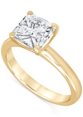 Badgley Mischka Certified Lab Grown Diamond Princess-Cut Solitaire Engagement Ring (4 ct. t.w.) in 14k Gold - Yellow Gold