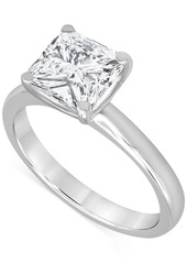 Badgley Mischka Certified Lab Grown Diamond Princess-Cut Solitaire Engagement Ring (4 ct. t.w.) in 14k Gold - White Gold