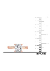 Badgley Mischka Certified Lab Grown Diamond Princess-Cut Solitaire Engagement Ring (5 ct. t.w.) in 14k Gold - Rose Gold