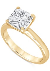 Badgley Mischka Certified Lab Grown Diamond Princess-Cut Solitaire Engagement Ring (5 ct. t.w.) in 14k Gold - Yellow Gold