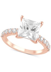 Badgley Mischka Certified Lab Grown Diamond Princess Engagement Ring (3-1/2 ct. t.w.) in 14k Gold - Yellow Gold