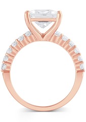 Badgley Mischka Certified Lab Grown Diamond Princess Engagement Ring (3-1/2 ct. t.w.) in 14k Gold - Yellow Gold