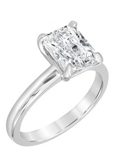 Badgley Mischka Certified Lab Grown Diamond Radiant-Cut Solitaire Engagement Ring (3 ct. t.w.) in 14k Gold - White Gold