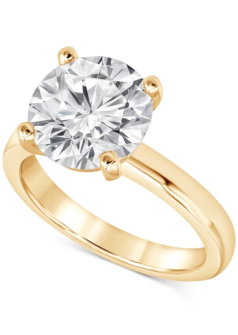 Badgley Mischka Certified Lab Grown Diamond Solitaire Engagement Ring (4 ct. t.w.) in 14k Gold - Yellow Gold