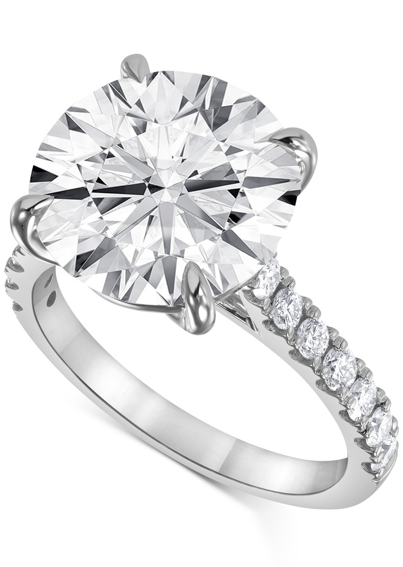 Badgley Mischka Certified Lab Grown Diamond Solitaire Plus Engagement Ring (7-1/2 ct. t.w.) in 14k Gold - White Gold