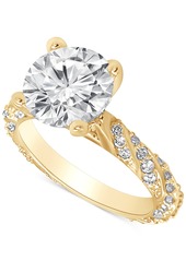 Badgley Mischka Certified Lab Grown Diamond Solitaire Twist Engagement Ring (3-1/2 ct. t.w.) in 14k Gold - Rose Gold