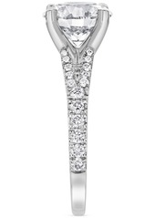 Badgley Mischka Certified Lab Grown Diamond Split Shank Engagement Ring (3-3/8 ct. t.w.) in 14k Gold - Yellow Gold