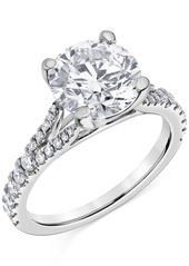 Badgley Mischka Certified Lab Grown Diamond Split Shank Engagement Ring (3-3/8 ct. t.w.) in 14k Gold - Rose Gold