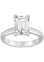 Badgley Mischka Certified Lab Grown Emerald-Cut Solitaire Engagement Ring (3 ct. t.w.) in 14k Gold - Yellow Gold