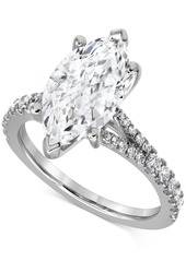 Badgley Mischka Certified Lab Grown Marquise Diamond Split Shank Engagement Ring (3-1/3 ct. t.w.) in 14k Gold - White Gold