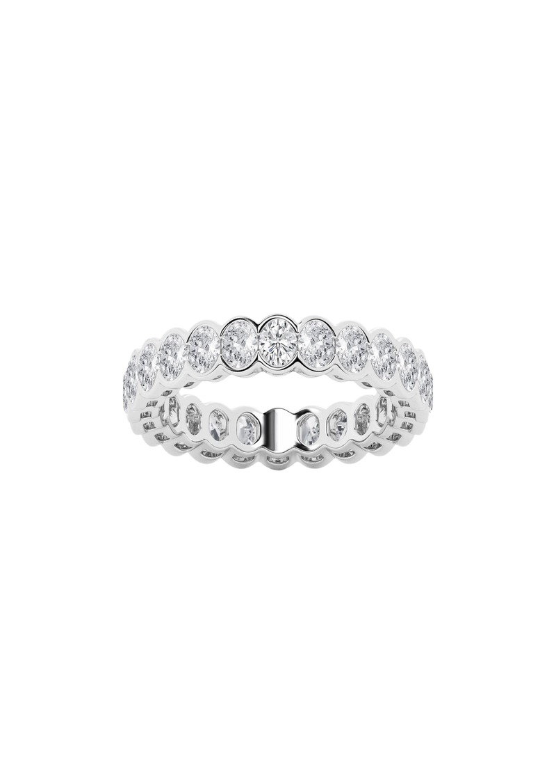 Badgley Mischka Collection Oval Lab Created Diamond Eternity Band Ring - 2.0ct. in White at Nordstrom Rack
