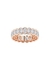 Badgley Mischka Collection 14K Gold Oval Lab Created Diamond Eternity Band Ring - 4.0ct. in Pink at Nordstrom Rack