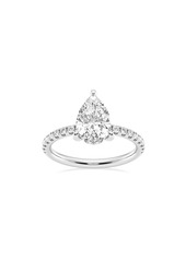 Badgley Mischka Collection 14K Gold Pear Cut Lab Created Diamond Engagement Ring - 2.20 ctw in White Gold at Nordstrom Rack