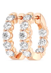Badgley Mischka Collection Round Cut Lab Created Diamond Hoop Earrings - 1.0ctw in Gold at Nordstrom Rack