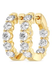 Badgley Mischka Collection 14K Gold Round Cut Lab-Created Diamond Hoop Earrings - 2.0ct at Nordstrom Rack