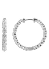 Badgley Mischka Collection 14K Gold Round Cut Lab-Created Diamond Hoop Earrings - 2.5ct at Nordstrom Rack