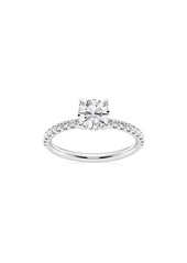 Badgley Mischka Collection 14K Gold Round Cut Lab-Created Diamond Pavé Engagement Ring - 0.5ct in Platinum at Nordstrom Rack