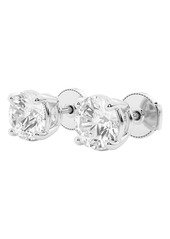 Badgley Mischka Collection 14K Gold Round Cut Near Colorless Lab-Created Diamond Stud Earrings - 1.5ct in White Gold at Nordstrom Rack