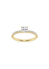 Badgley Mischka Collection 14K Gold Round Lab Created Diamond Ring - 0.85ct. in White at Nordstrom Rack