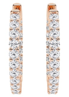 Badgley Mischka Collection 14K Rose Gold Round Lab Grown Diamond Earrings at Nordstrom Rack