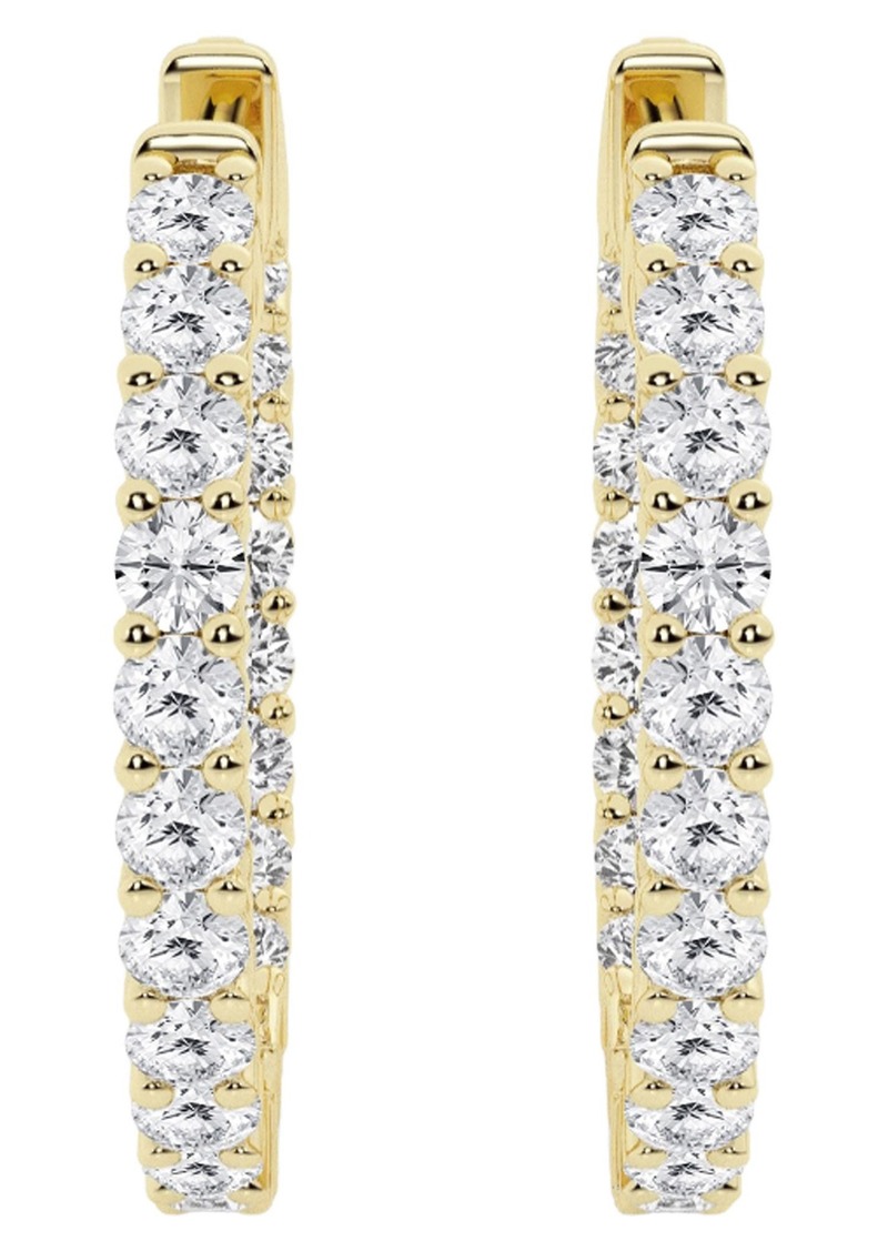 Badgley Mischka Collection 14K Yellow Gold Round Lab Created Diamond Earrings at Nordstrom Rack