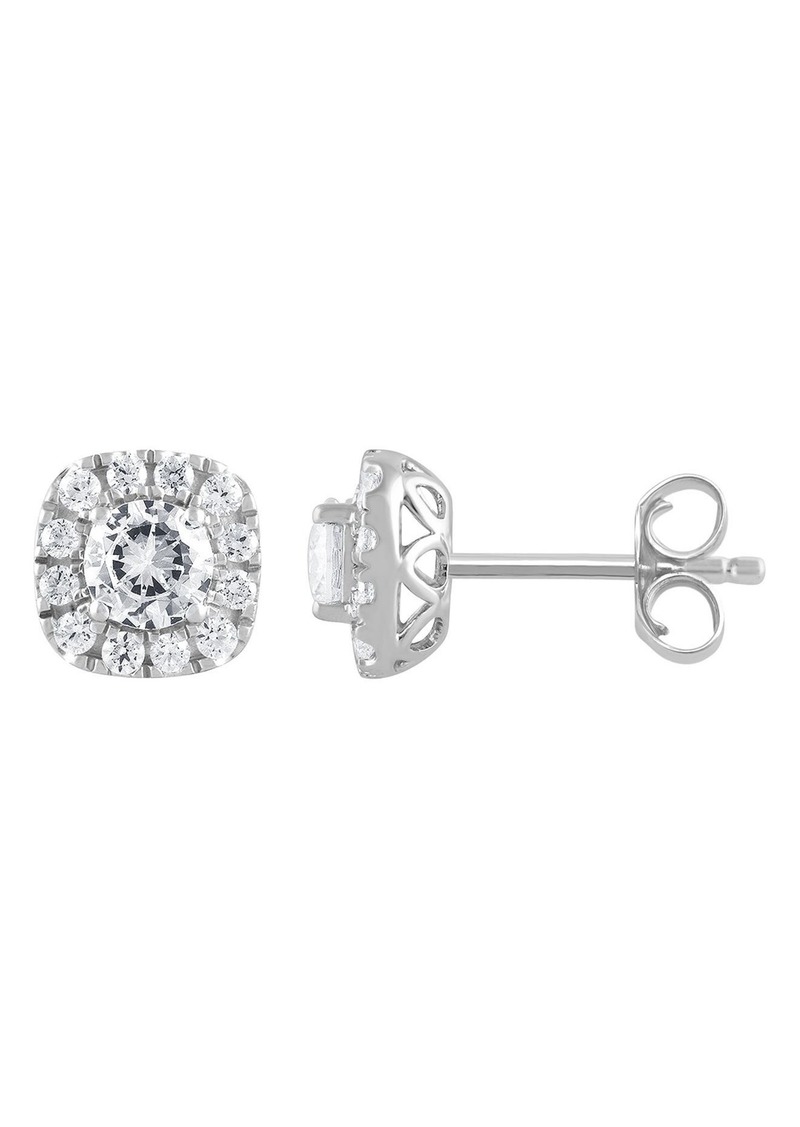Badgley Mischka Collection Badgley Mischka 14k White Gold Lab Created Round Diamond Cluster Stud Earrings at Nordstrom Rack