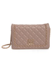 Badgley Mischka Collection Chain Quilt Faux Leather Crossbody Bag in Black at Nordstrom Rack