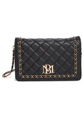Badgley Mischka Collection Chain Quilt Faux Leather Crossbody Bag in Black at Nordstrom Rack