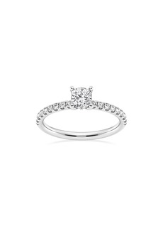 Badgley Mischka Collection Cushion Cut Lab Created Diamond Ring - 1.33ctw in Silver at Nordstrom Rack