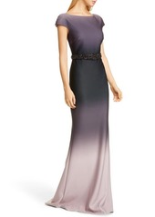 Badgley Mischka Collection Embellished Ombré Gown
