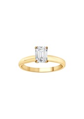 Badgley Mischka Collection Emerald Cut Lab Created Diamond Engagement Ring - 2.00 ctw in Yellow at Nordstrom Rack