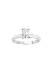 Badgley Mischka Collection Emerald Cut Lab Created Diamond Engagement Ring - 1.00 ctw in Platinum at Nordstrom Rack