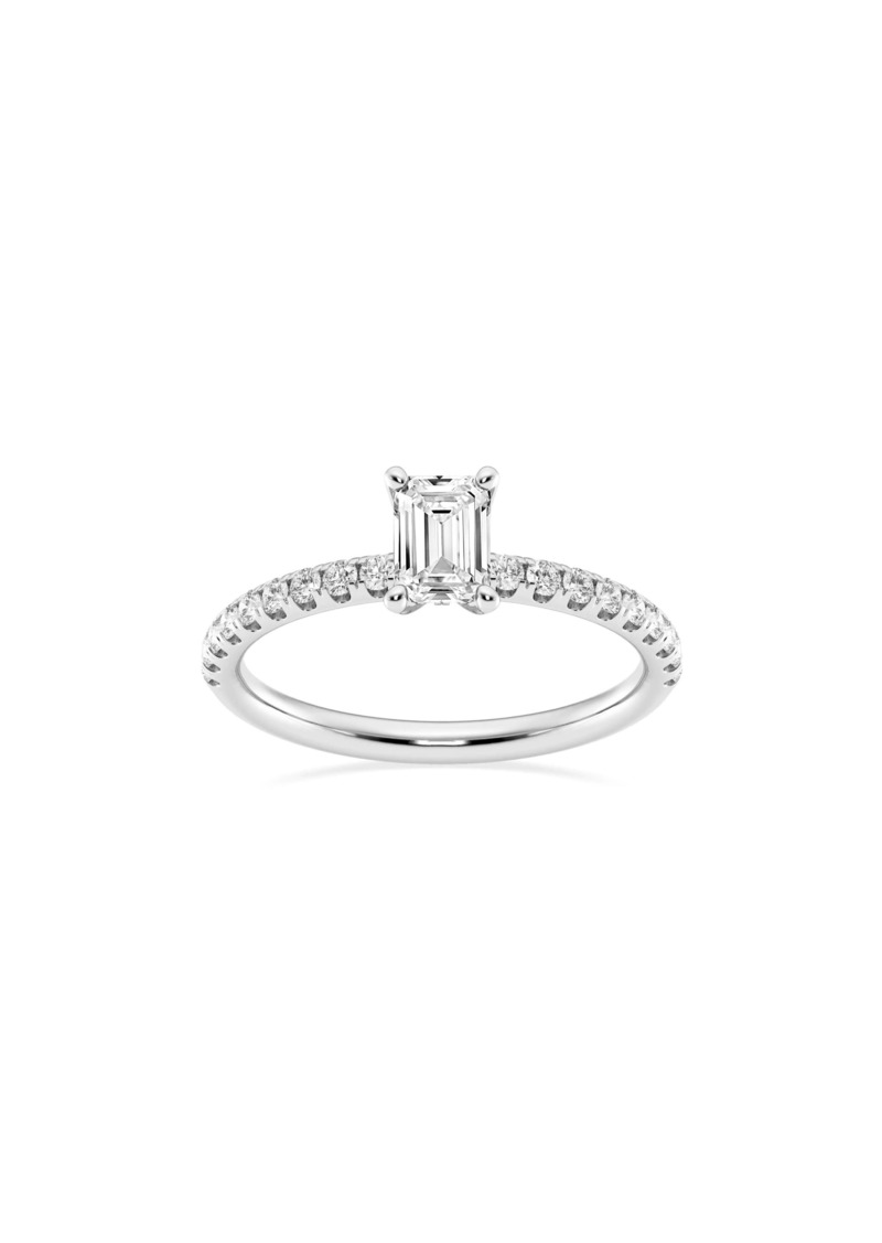 Badgley Mischka Collection Emerald Cut Lab Created Diamond Ring - 0.85ct. in Platinum at Nordstrom Rack