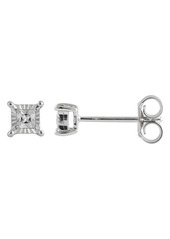 Badgley Mischka Collection Lab Created Diamond Square Stud Earrings in Silver at Nordstrom Rack