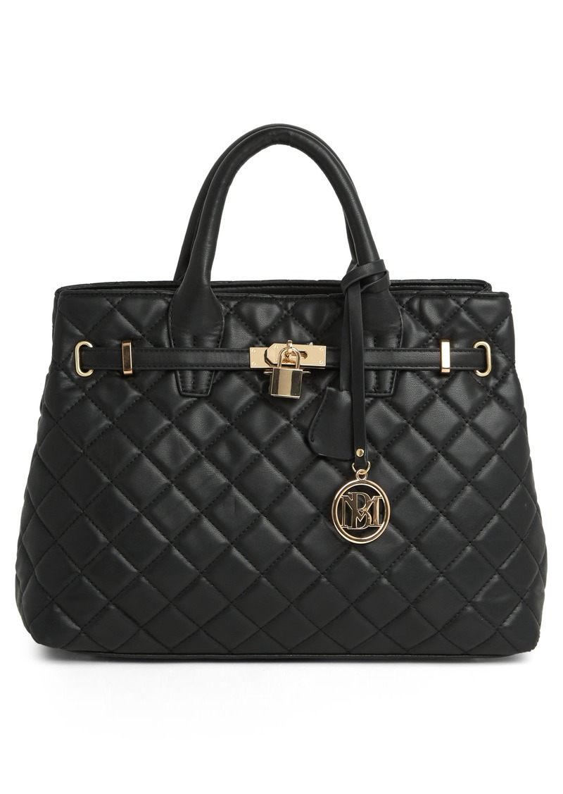 Badgley Mischka Collection Large Diamond Quilted Tote Bag in Black at Nordstrom Rack