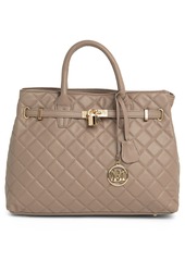 Badgley Mischka Collection Large Diamond Quilted Tote Bag in Taupe at Nordstrom Rack