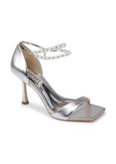 Badgley Mischka Collection Loretta Imitation Pearl Ankle Strap Sandal