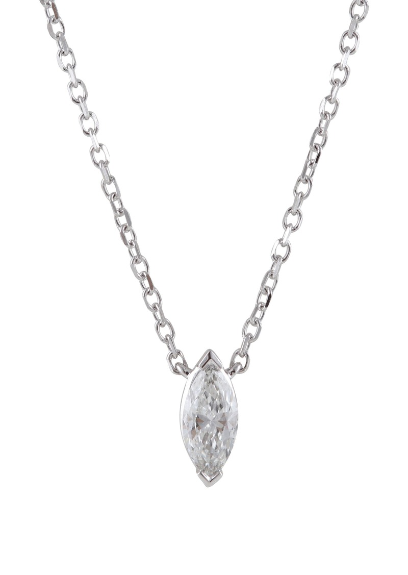 Badgley Mischka Collection Marquise Lab Created Diamond Pendant Necklace - 0.25ct. in Silver at Nordstrom Rack