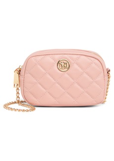 Badgley Mischka Collection Mini Quilted Camera Bag in Blush at Nordstrom Rack