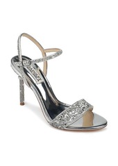 Badgley Mischka Collection Olympia Embellished Sandal in Silver Glitter at Nordstrom