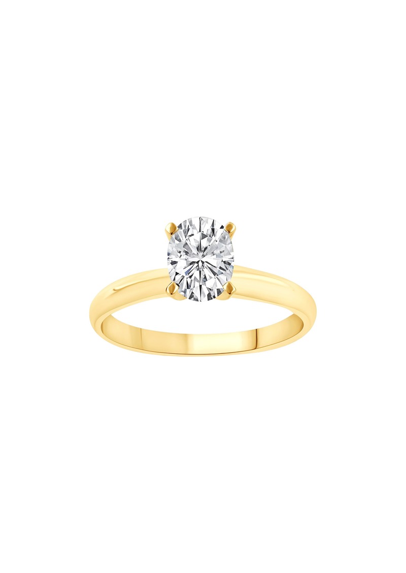 Badgley Mischka Collection Oval Cut Lab Created Diamond Engagement Ring - 0.50 ctw in Yellow at Nordstrom Rack