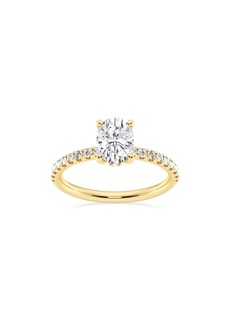 Badgley Mischka Collection Oval Cut Lab Created Diamond Ring - 1.33ctw in Yellow Gold at Nordstrom Rack