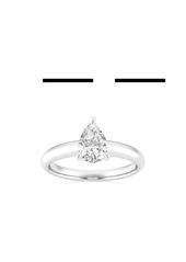 Badgley Mischka Collection Pear Cut Lab Created Diamond Engagement Ring - 1.00 ctw in White at Nordstrom Rack