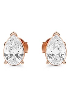 Badgley Mischka Collection Pear Cut Lab Created Diamond Stud Earrings - 1.0ctw in Pink at Nordstrom Rack