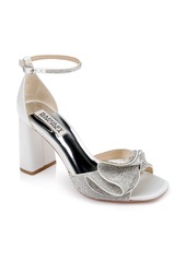 Badgley Mischka Collection Poppy Ankle Strap Sandal in Silver at Nordstrom Rack