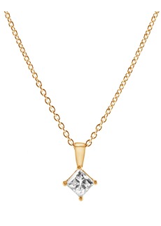 Badgley Mischka Collection Princess Cut Lab Created Diamond Pendant Necklace - 0.33ct. in Yellow at Nordstrom Rack