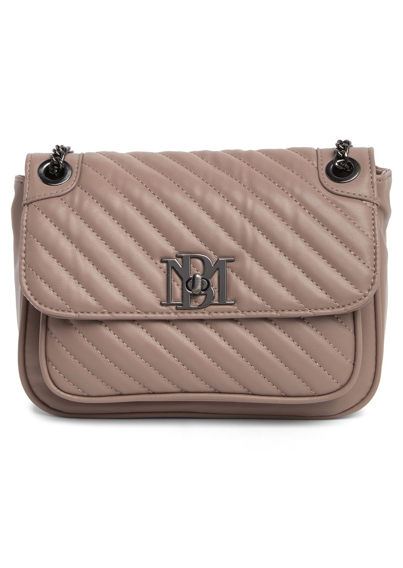 Badgley Mischka Collection Quilted Flap Crossbody Bag in Taupe at Nordstrom Rack