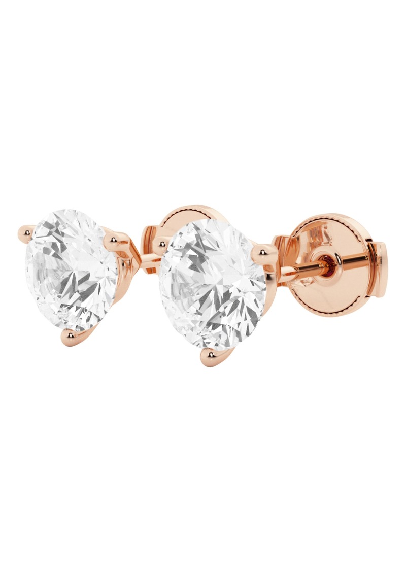 Badgley Mischka Collection Round Cut Lab Created Diamond Stud Earrings - 0.50ctw in Rose Gold at Nordstrom Rack