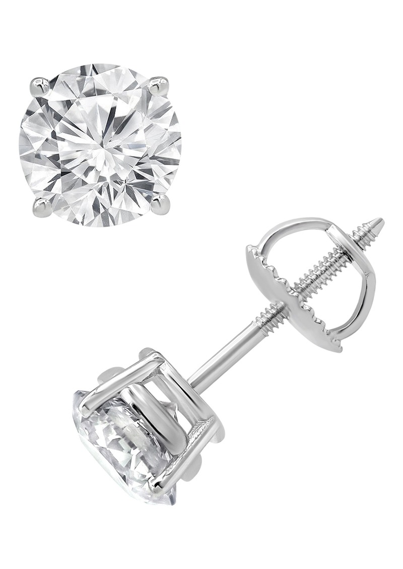 Badgley Mischka Collection Round Lab Created Diamond Stud Earrings - 6ct. in White at Nordstrom Rack