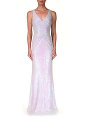 Badgley Mischka Collection Sequin Body-Con Gown in Blue at Nordstrom Rack